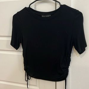 Black top with cinch tie sides